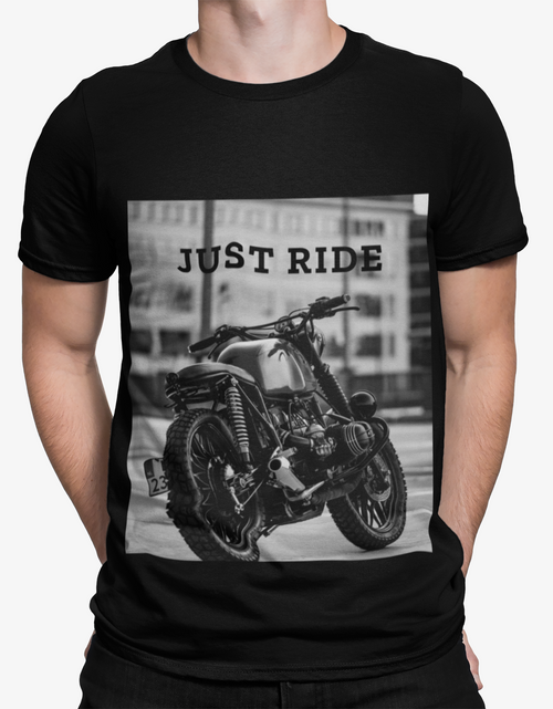 Load image into Gallery viewer, Motorcycle Just Ride Heavy Cotton T-Shirt
