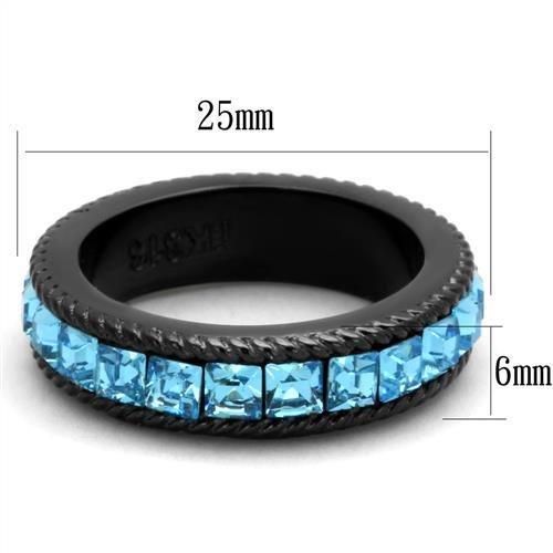 Load image into Gallery viewer, TK1867 - IP Black(Ion Plating) Stainless Steel Ring with Top Grade