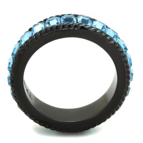 Load image into Gallery viewer, TK1867 - IP Black(Ion Plating) Stainless Steel Ring with Top Grade