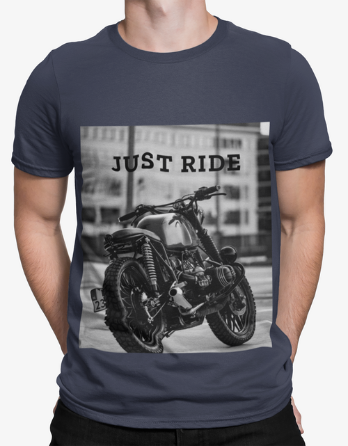 Load image into Gallery viewer, Motorcycle Just Ride Heavy Cotton T-Shirt