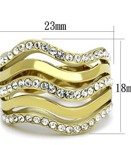 Women Stainless Steel Synthetic Crystal Rings